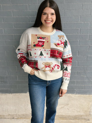 Christmas Patchwork Sweater