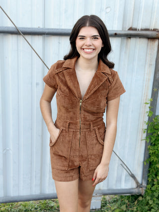 Saddle Brown Outlaw Romper