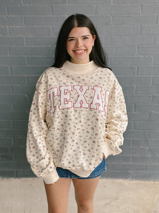 Texas Mock Neck Sweatshirt