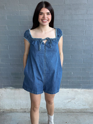 Moonlit Denim Romper