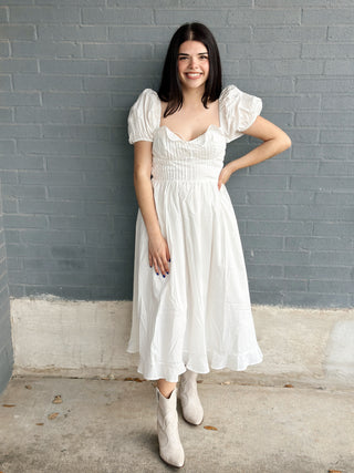 Lavena Off White Dress