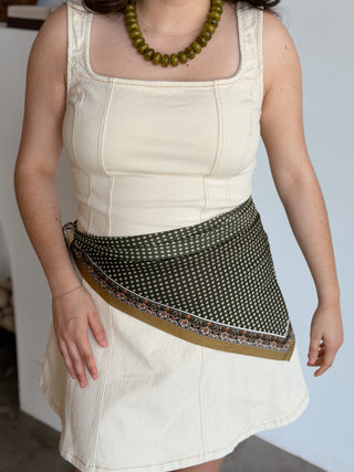 Dipped Scarf Belt