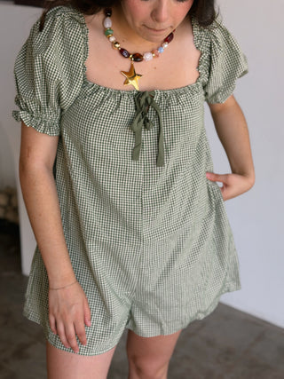 Trophy Gingham Romper