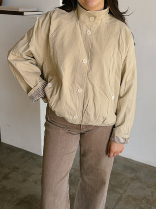 Stand Collar Button Jacket
