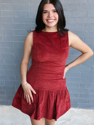Huntington Dress Burgundy
