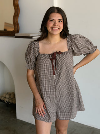 Trophy Gingham Romper
